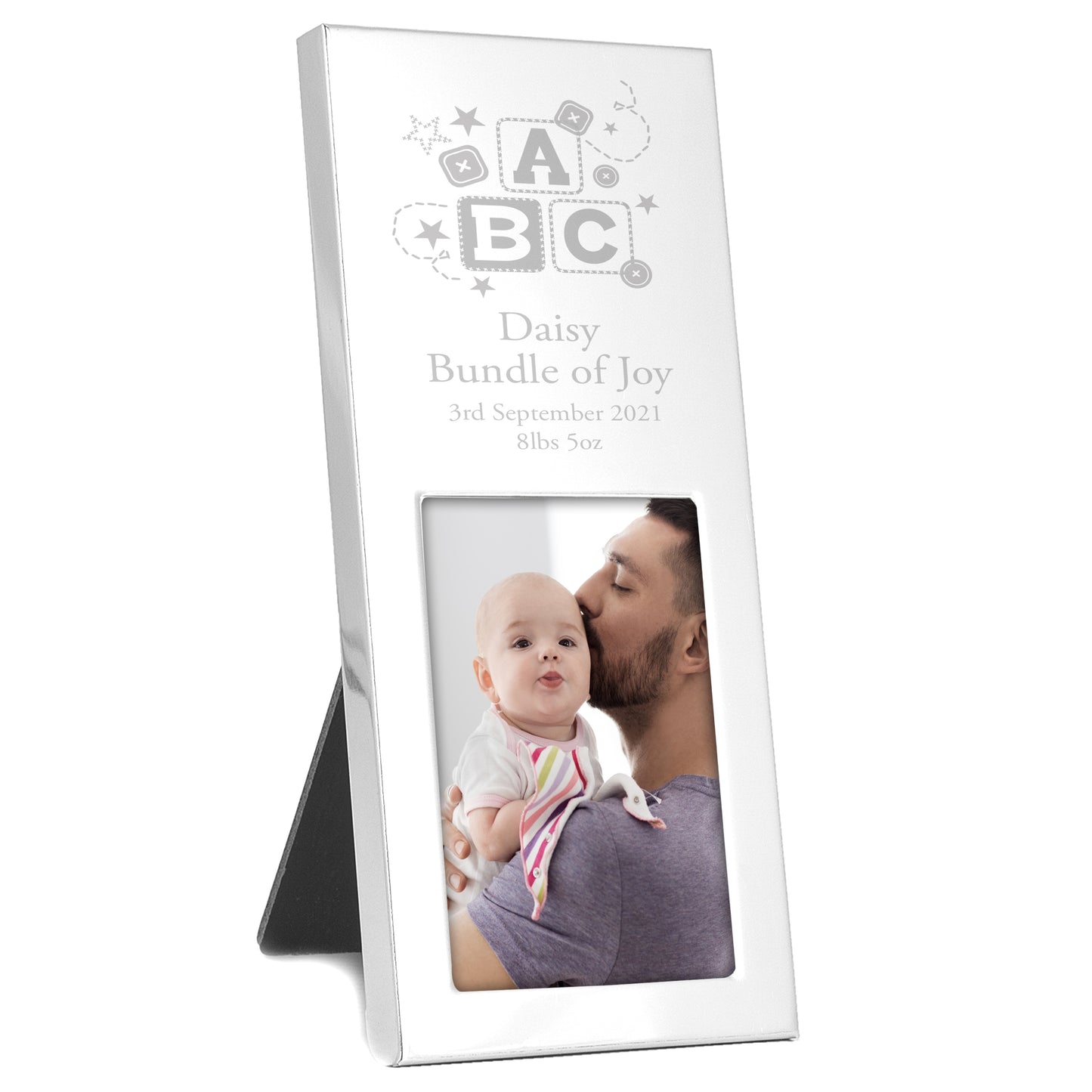 Personalised ABC Small 2x3 Silver Photo Frame