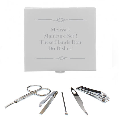 Personalised Any Message Manicure Set