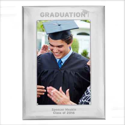 Personalised Graduation Silver 4x6 Photo Frame