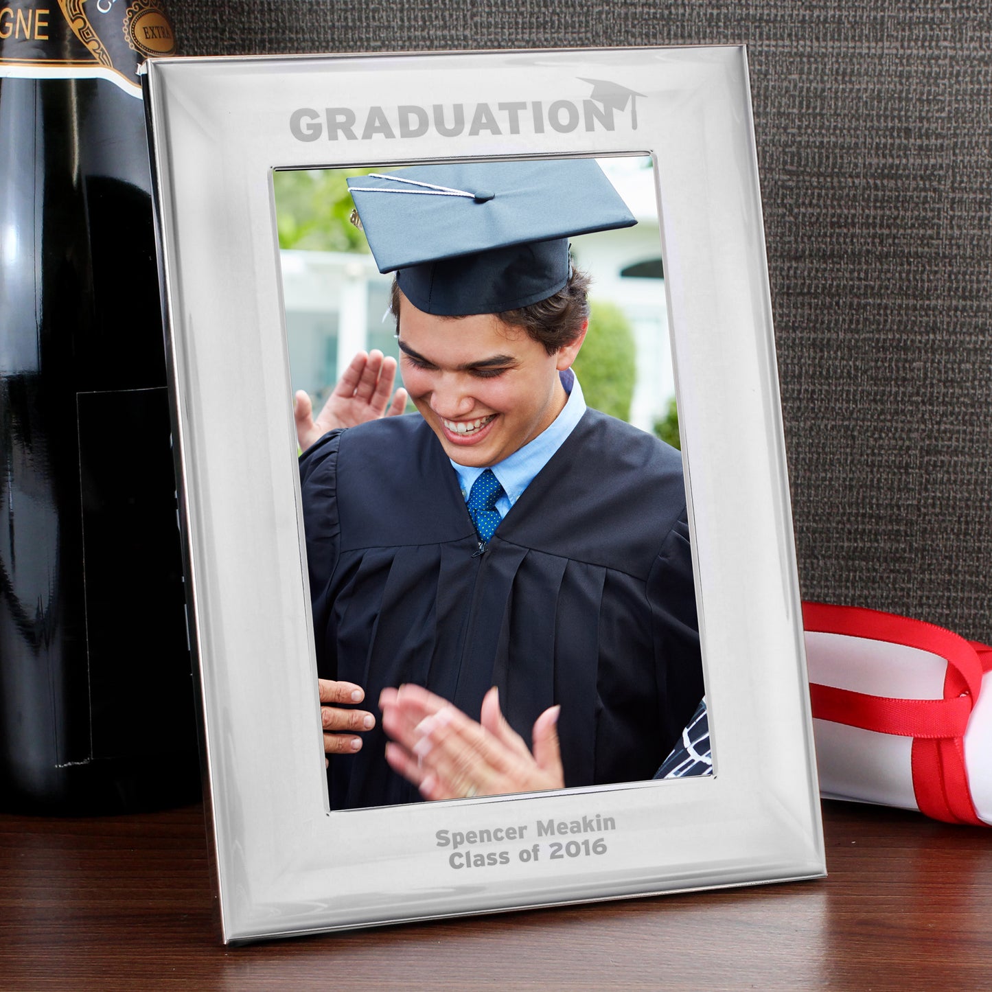 Personalised Graduation Silver 4x6 Photo Frame