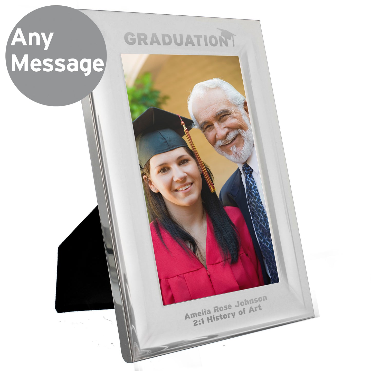 Personalised Graduation Silver 4x6 Photo Frame