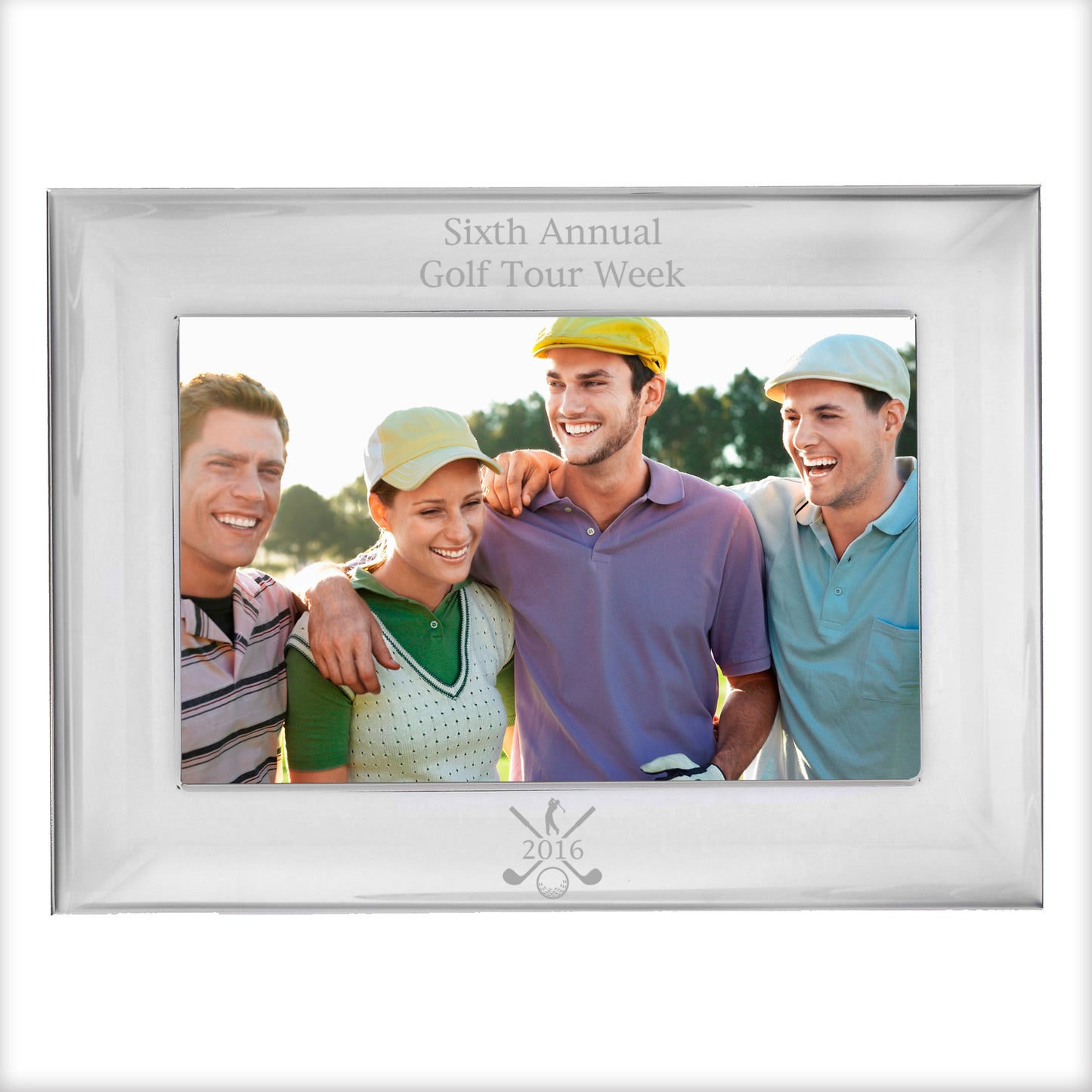 Personalised Golf 6x4 Landscape Silver Photo Frame