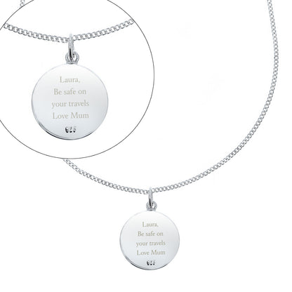 Personalised Sterling Silver & 9ct Gold St. Christopher Necklace