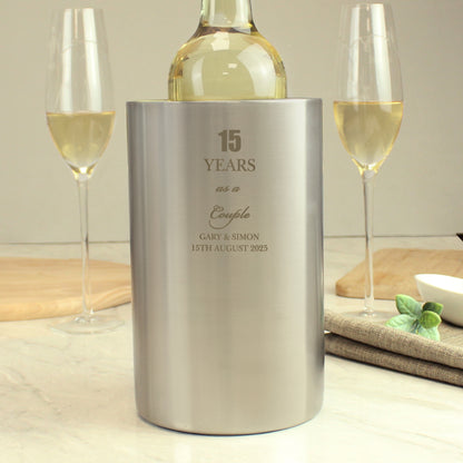 Personalised Anniversary Wine Cooler