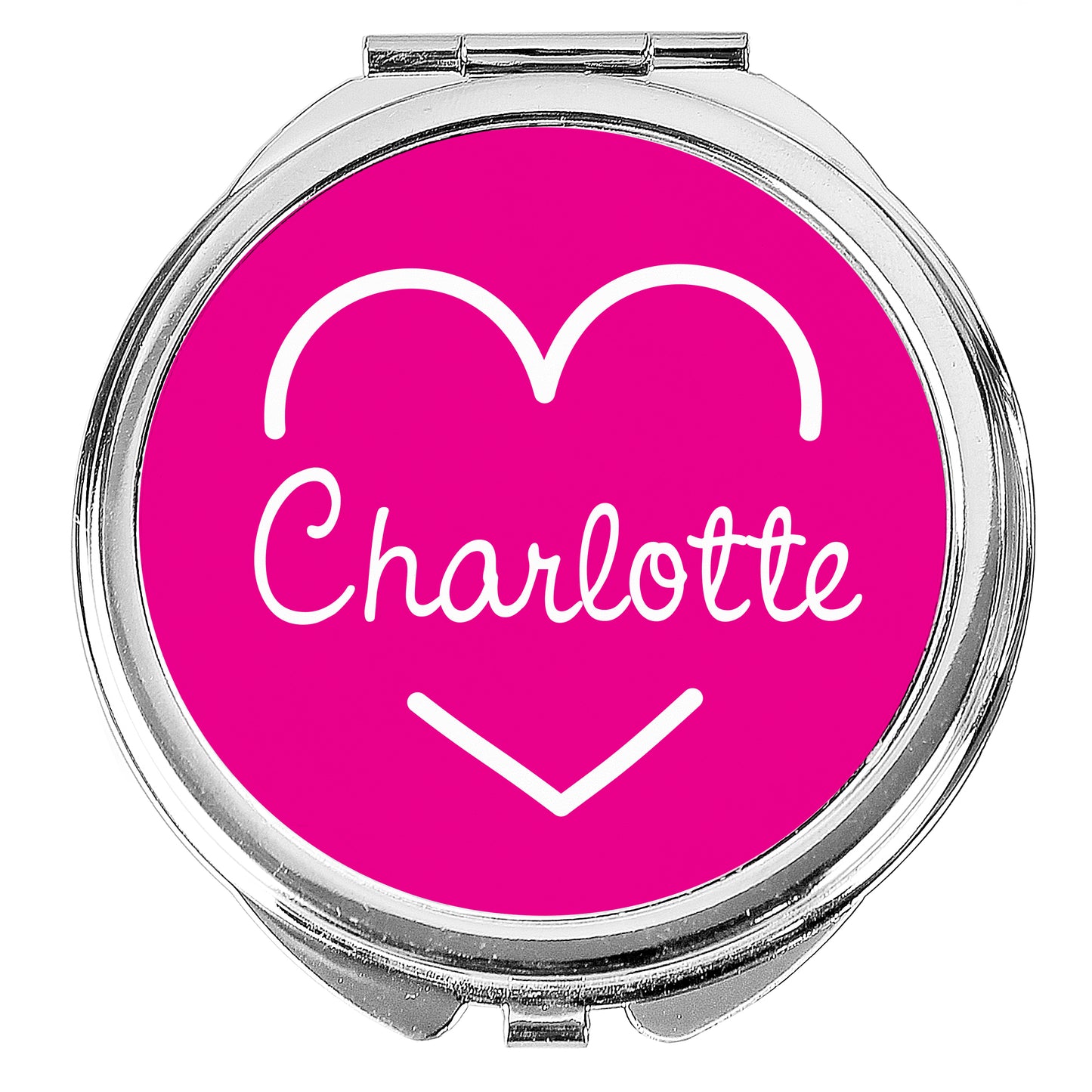 Personalised Pink Name Compact Mirror