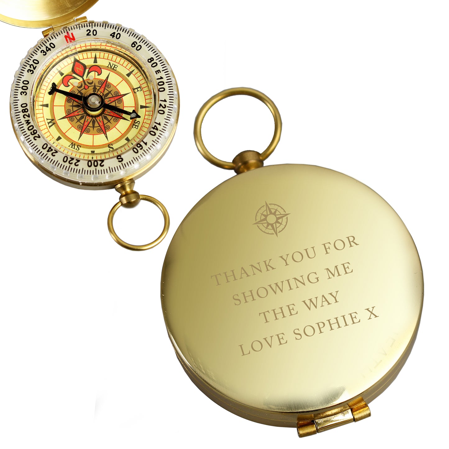 Personalised Free Text Keepsake Compass