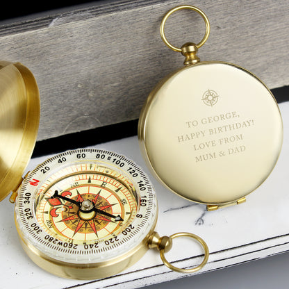 Personalised Free Text Keepsake Compass