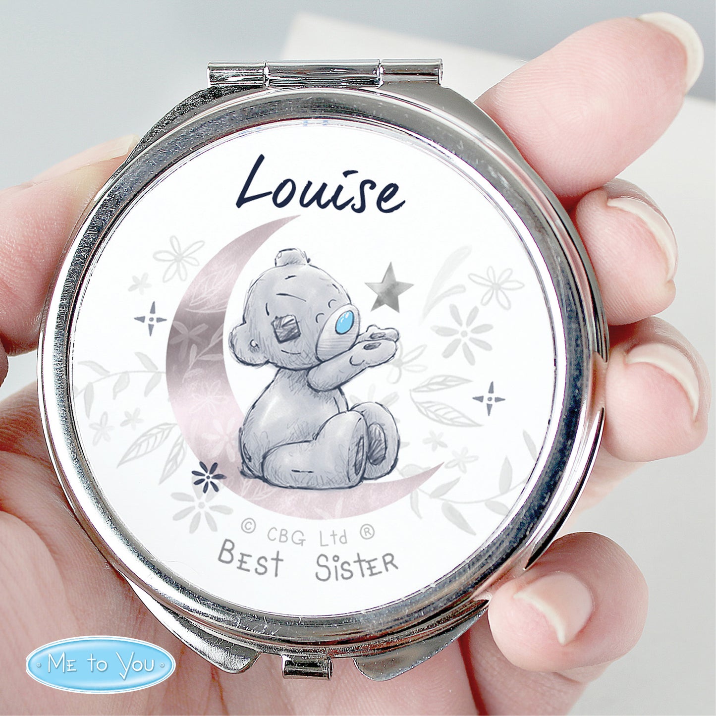 Personalised Moon & Stars Me To You Compact Mirror