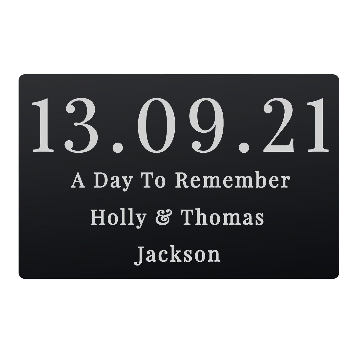 Personalised Special Date Black Wallet Card