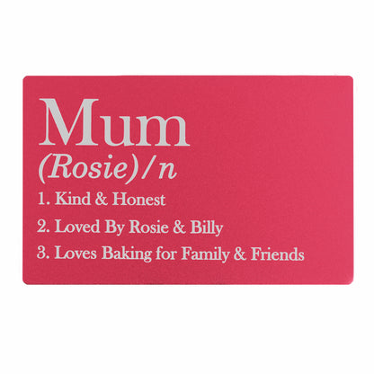 Personalised Definition Cerise Wallet Card