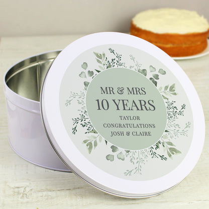 Personalised Botanical Cake Tin