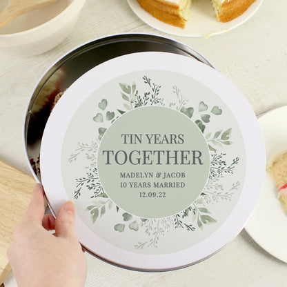 Personalised Botanical Cake Tin