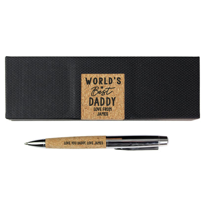 Personalised Worlds Best Cork Pen Set