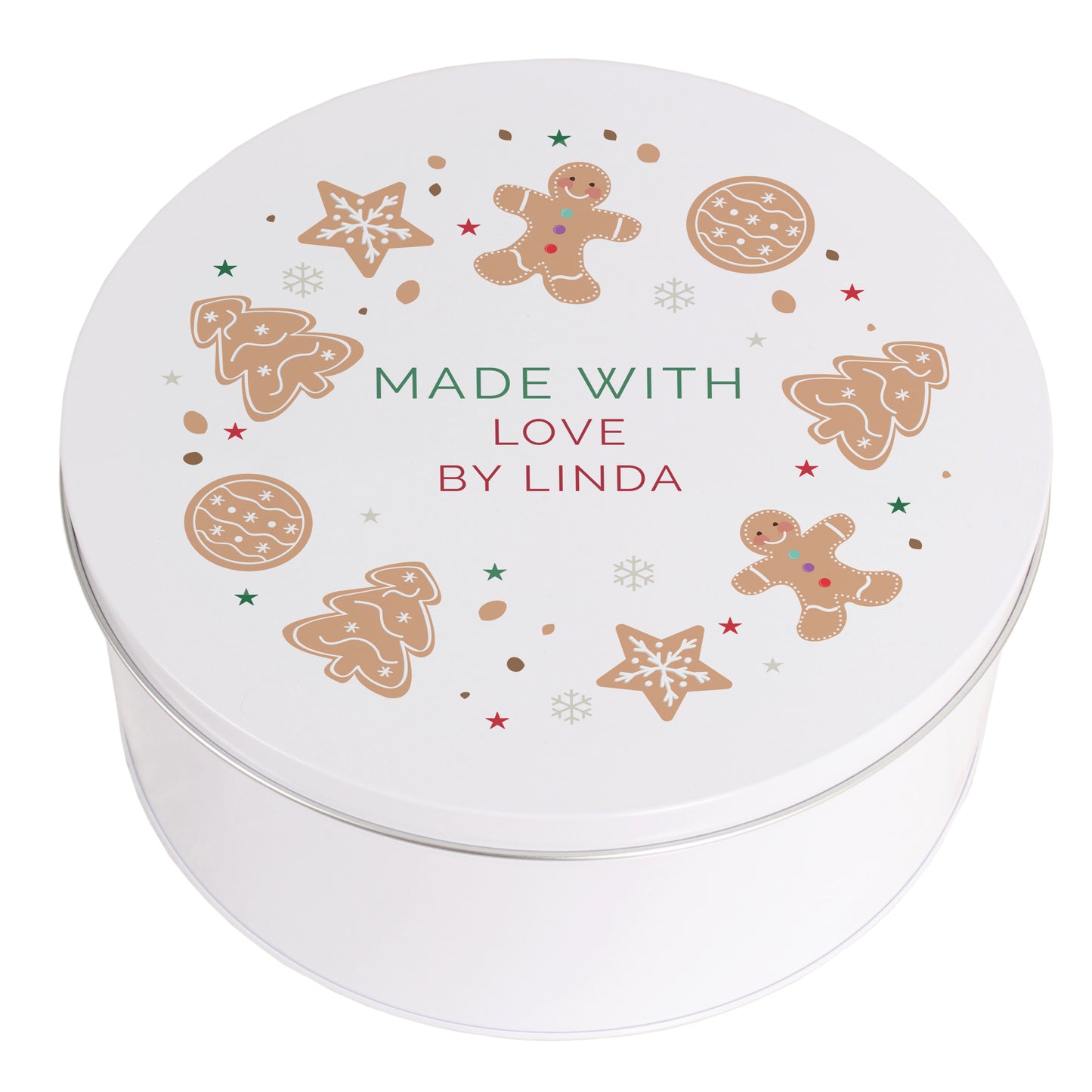 Personalised Christmas Cookies Cake Tin