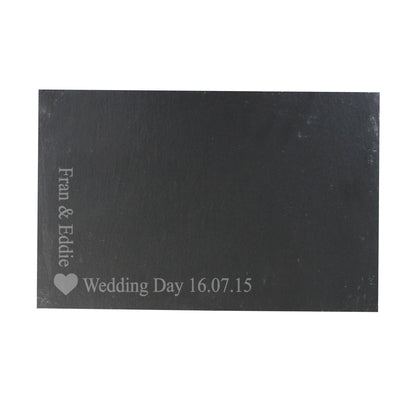 Personalised Heart Motif Slate Placemat