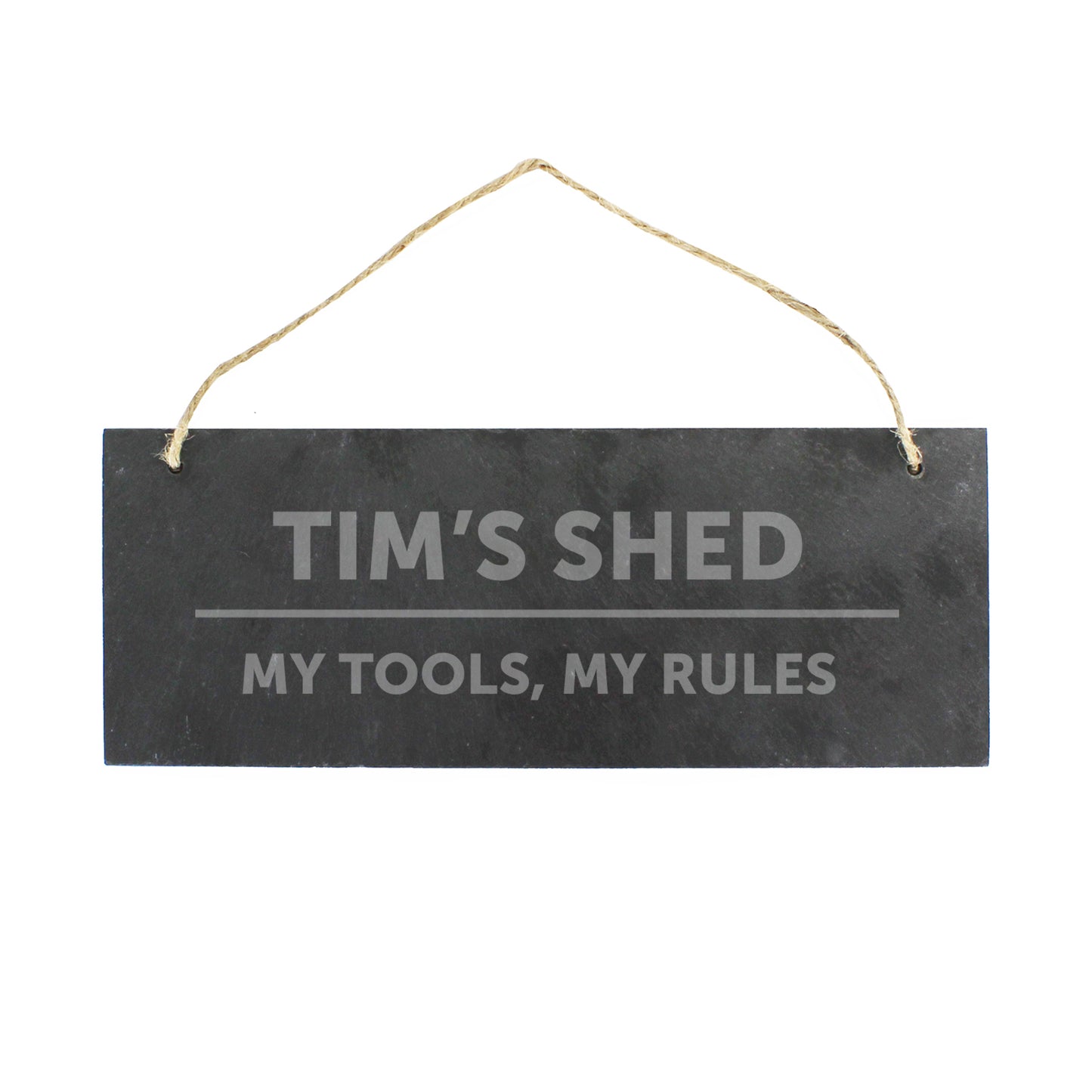 Personalised Bold Design Hanging Slate Plaque