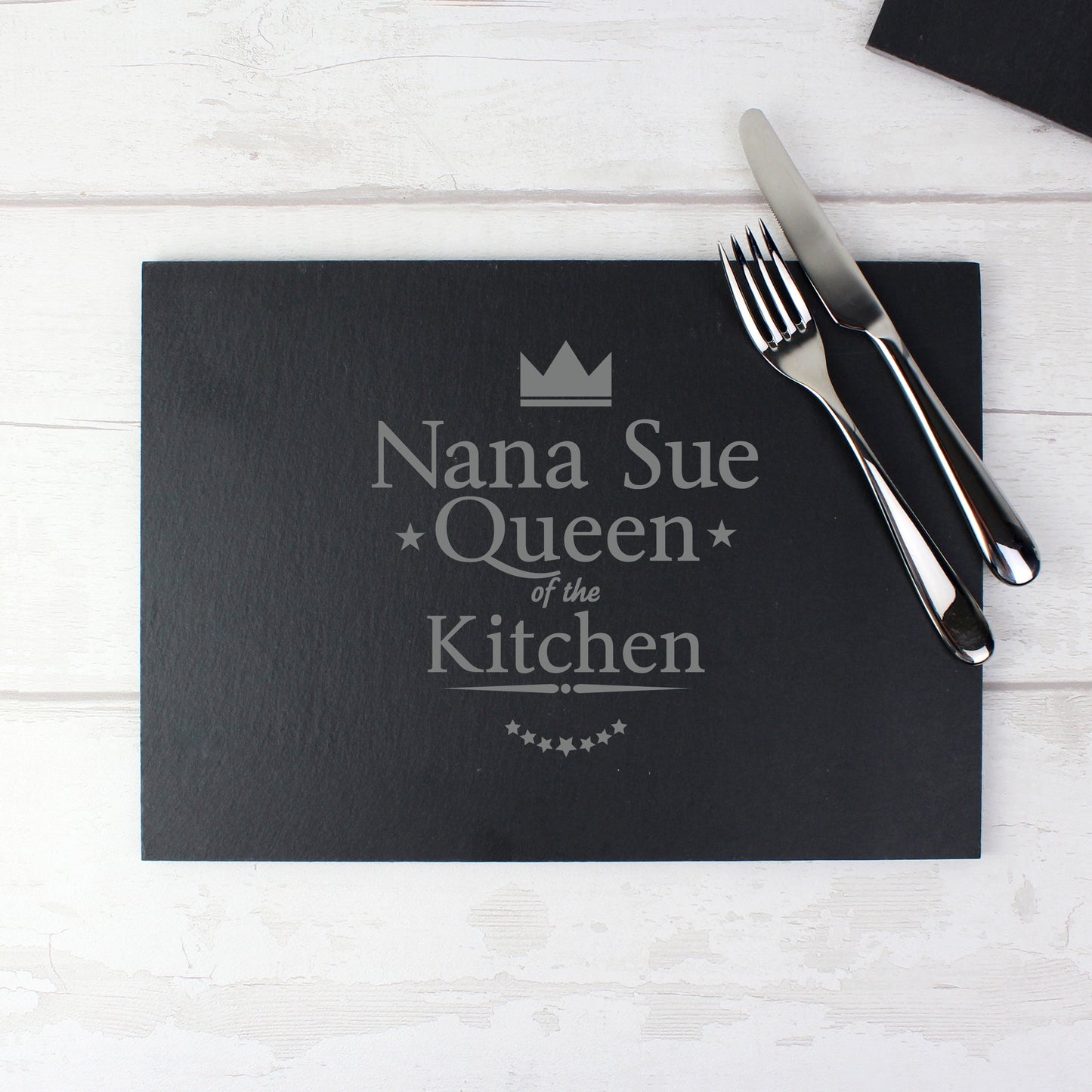 Personalised Queen of the Kitchen Slate Placemat