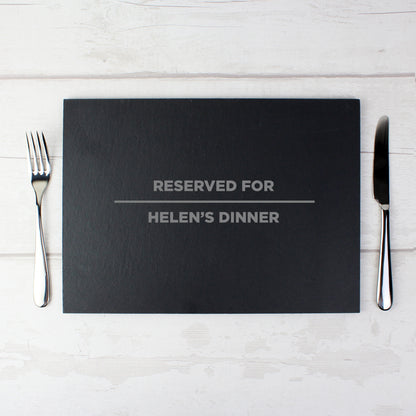 Personalised Classic Slate Rectangle Placemat