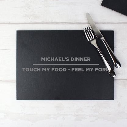 Personalised Classic Slate Rectangle Placemat