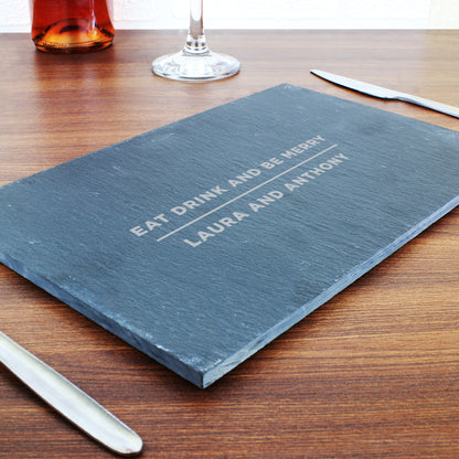 Personalised Classic Slate Rectangle Placemat