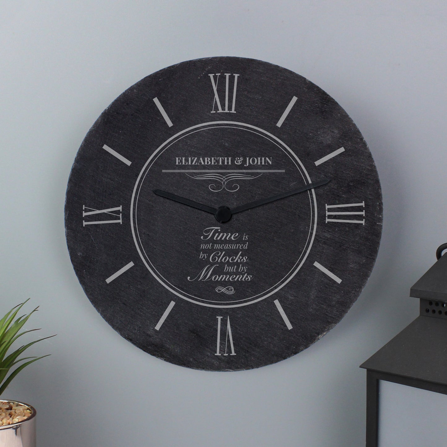 Personalised Moments Slate Clock