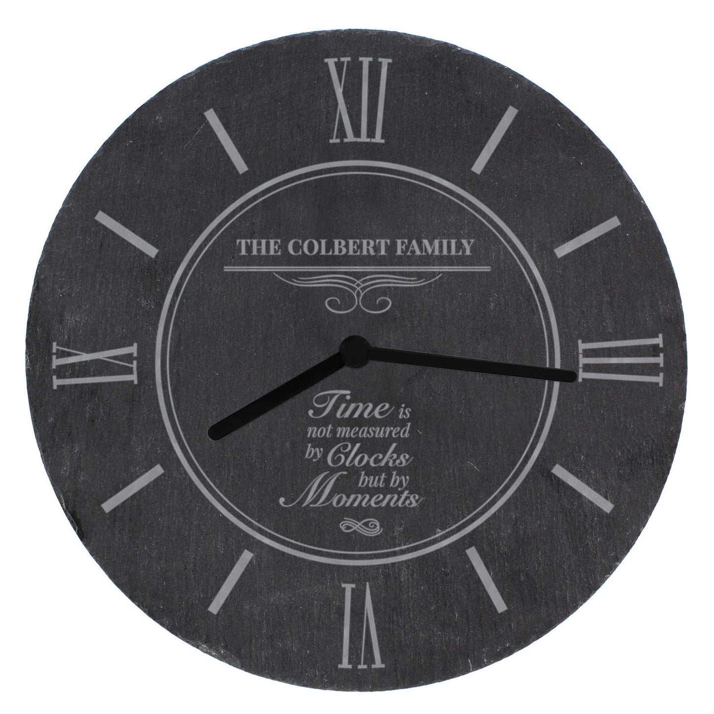 Personalised Moments Slate Clock