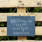 Personalised Gin Large Hanging Slate Sign