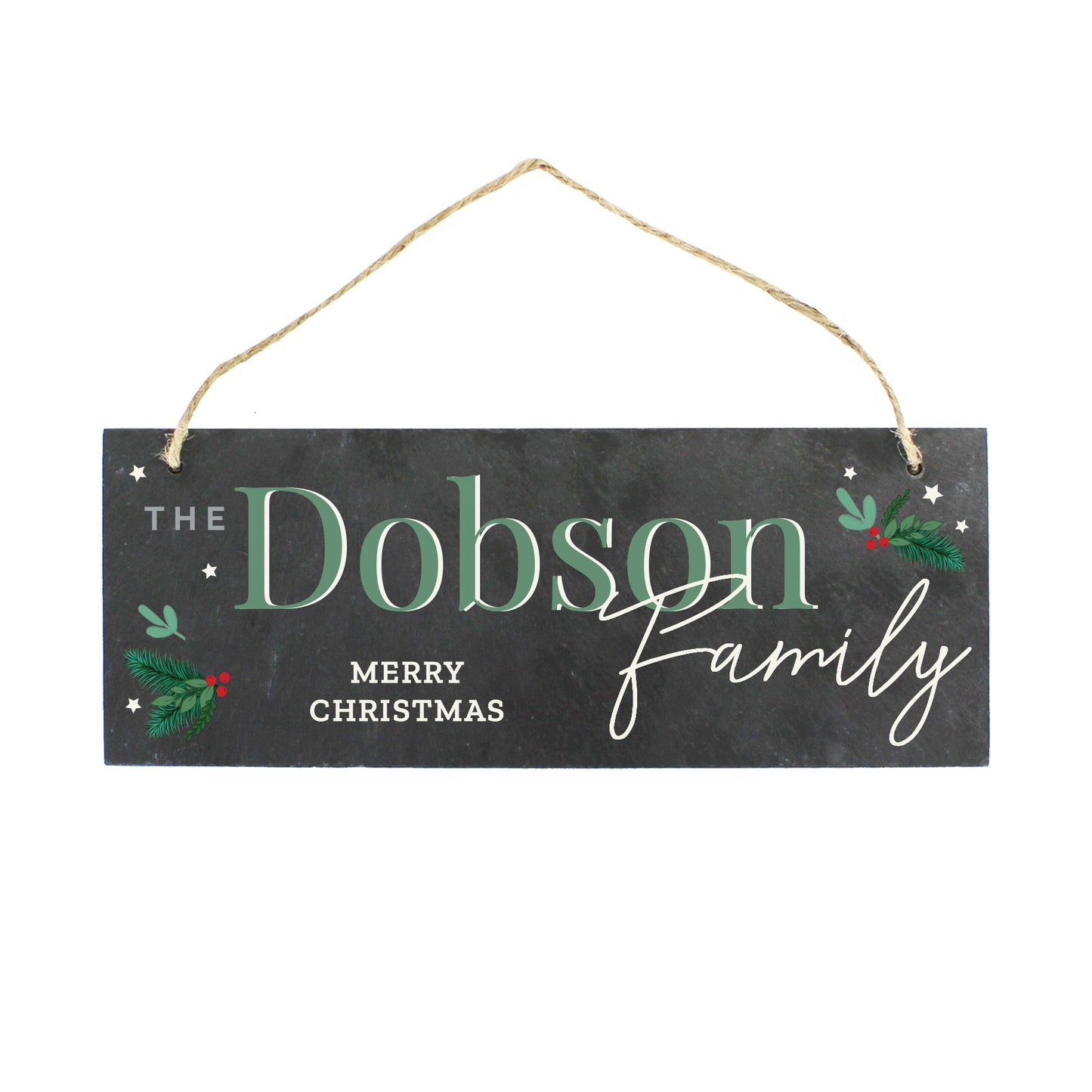 Personalised Christmas Slate Plaque