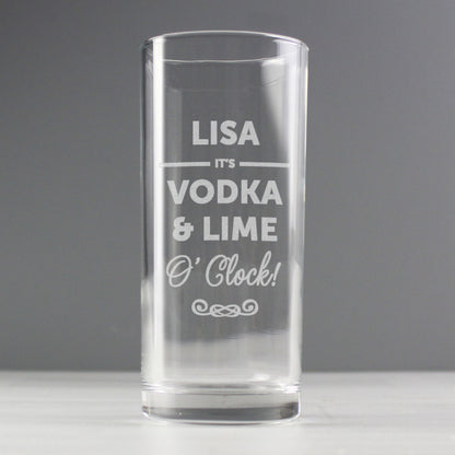 Personalised Its...OClock Hi Ball Glass