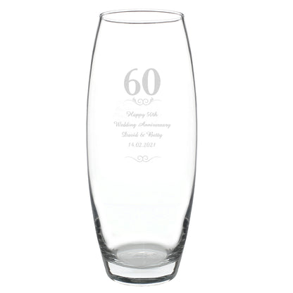 Personalised 60 Years Bullet Vase