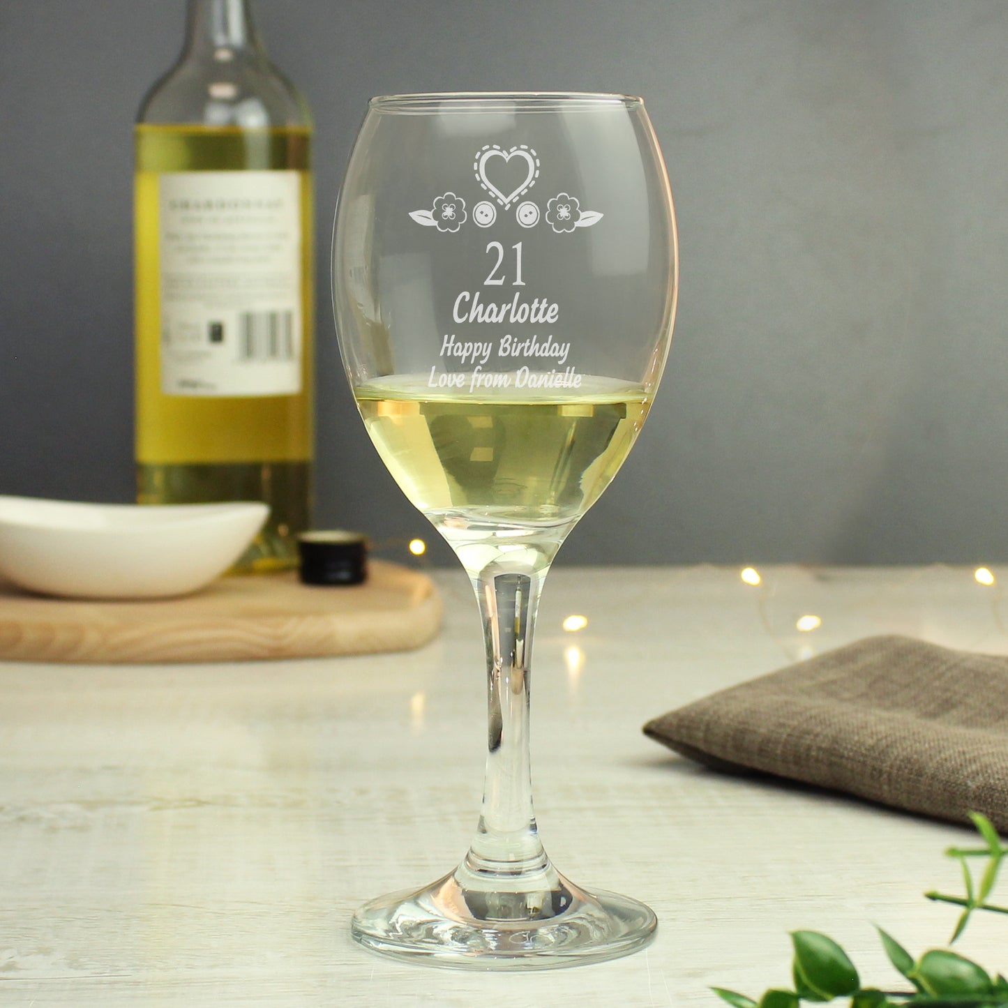 Personalised Birthday Craft Wine Glass