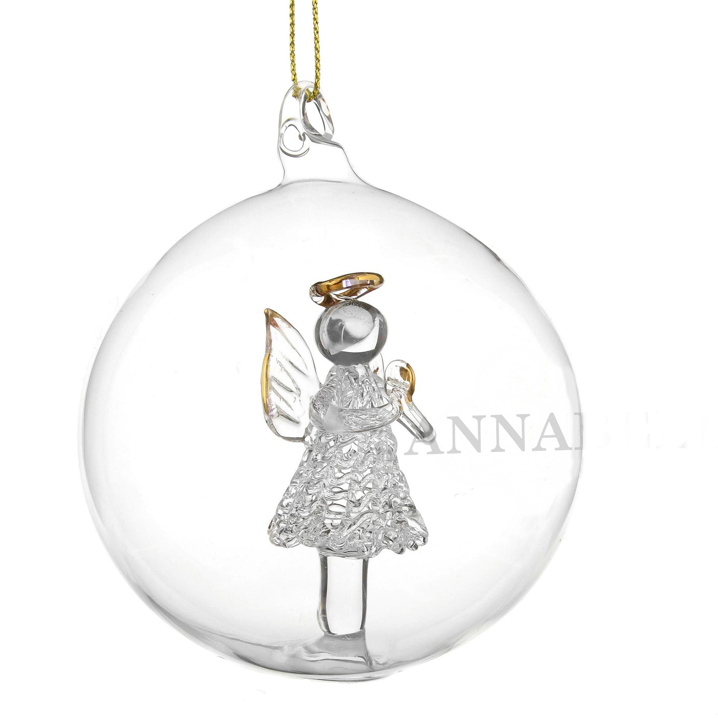 Personalised Name Only Angel Glass Bauble