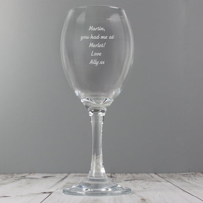 Personalised Any Message Wine Glass