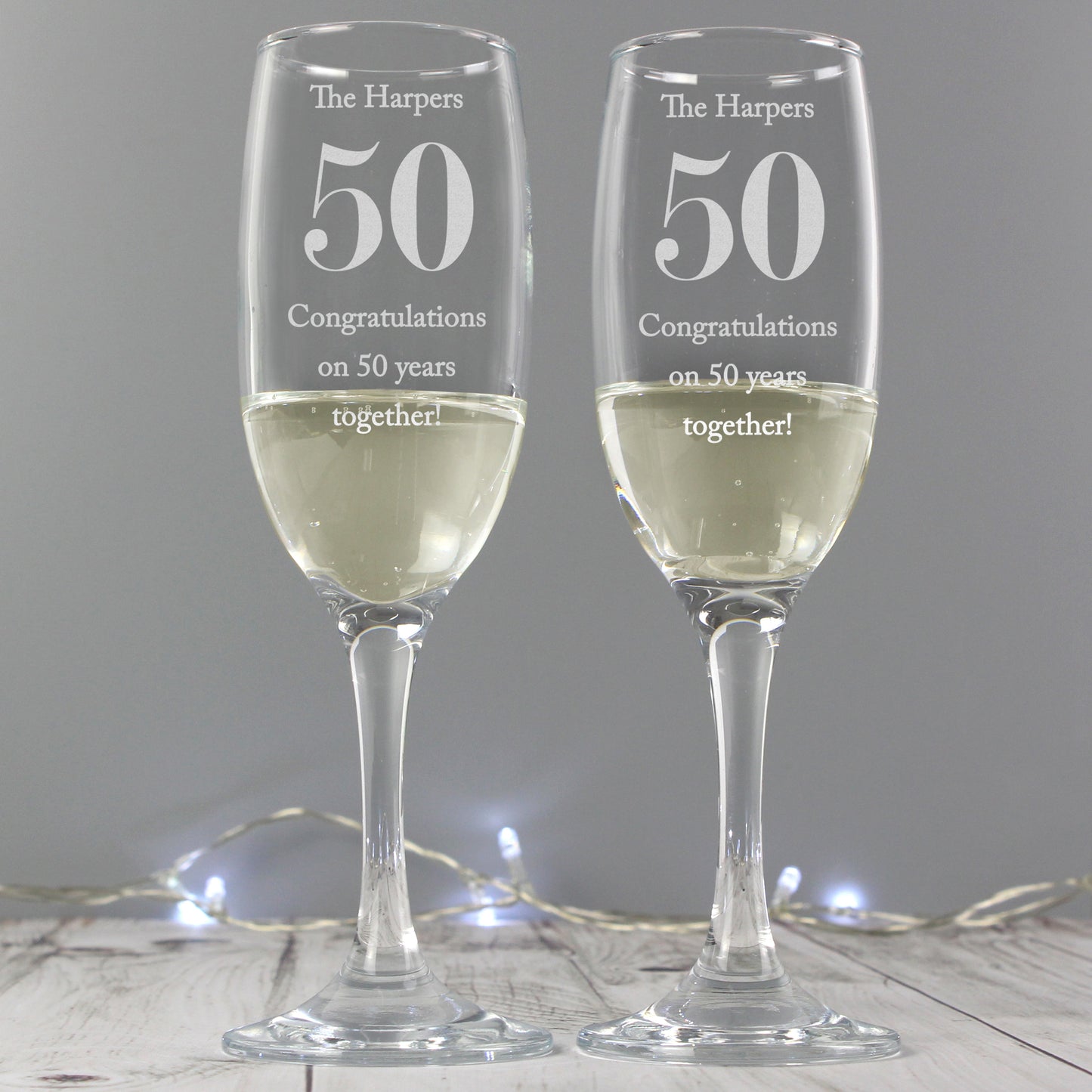 Personalised Anniversary Pair of Flutes