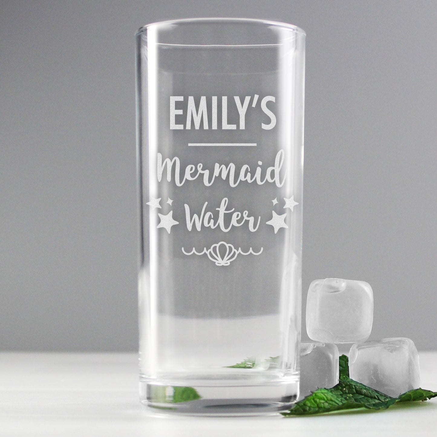 Personalised Mermaid Water Hi Ball Glass