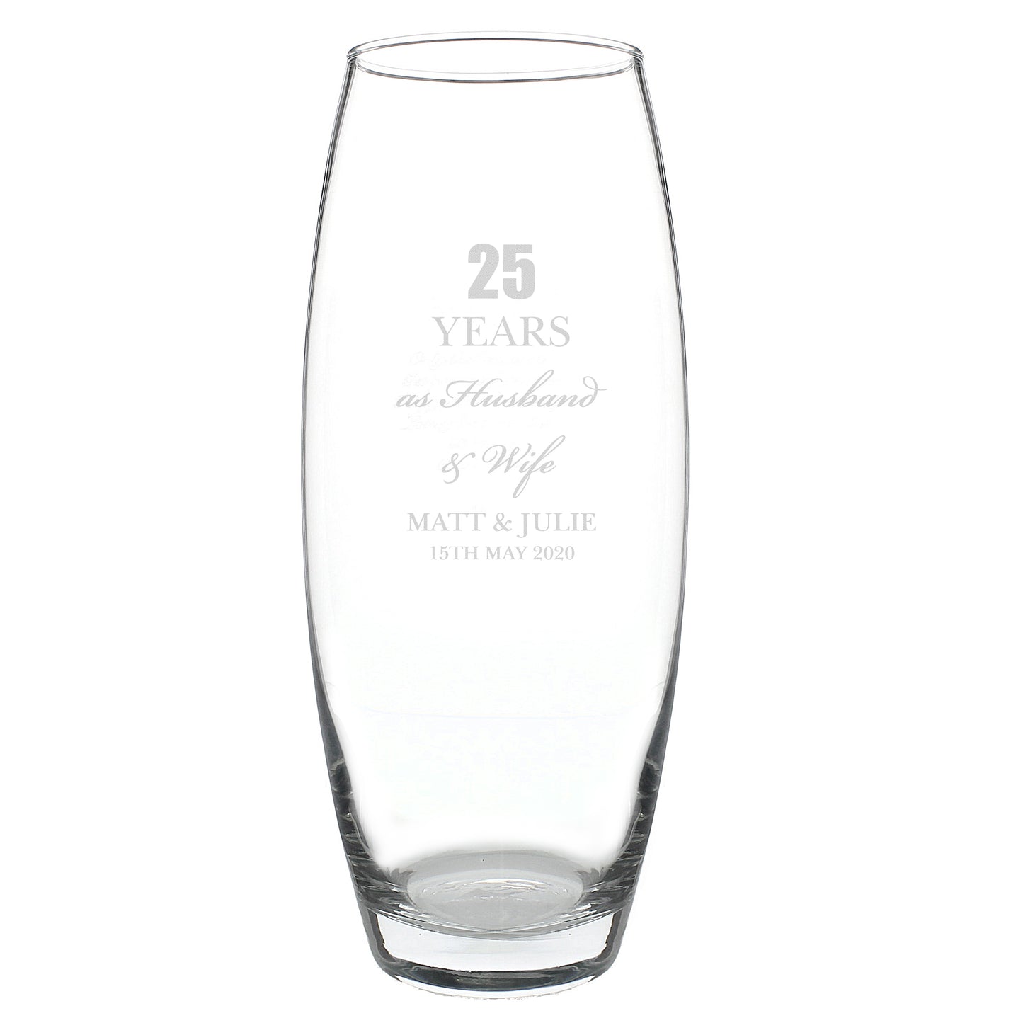 Personalised Anniversary Bullet Vase