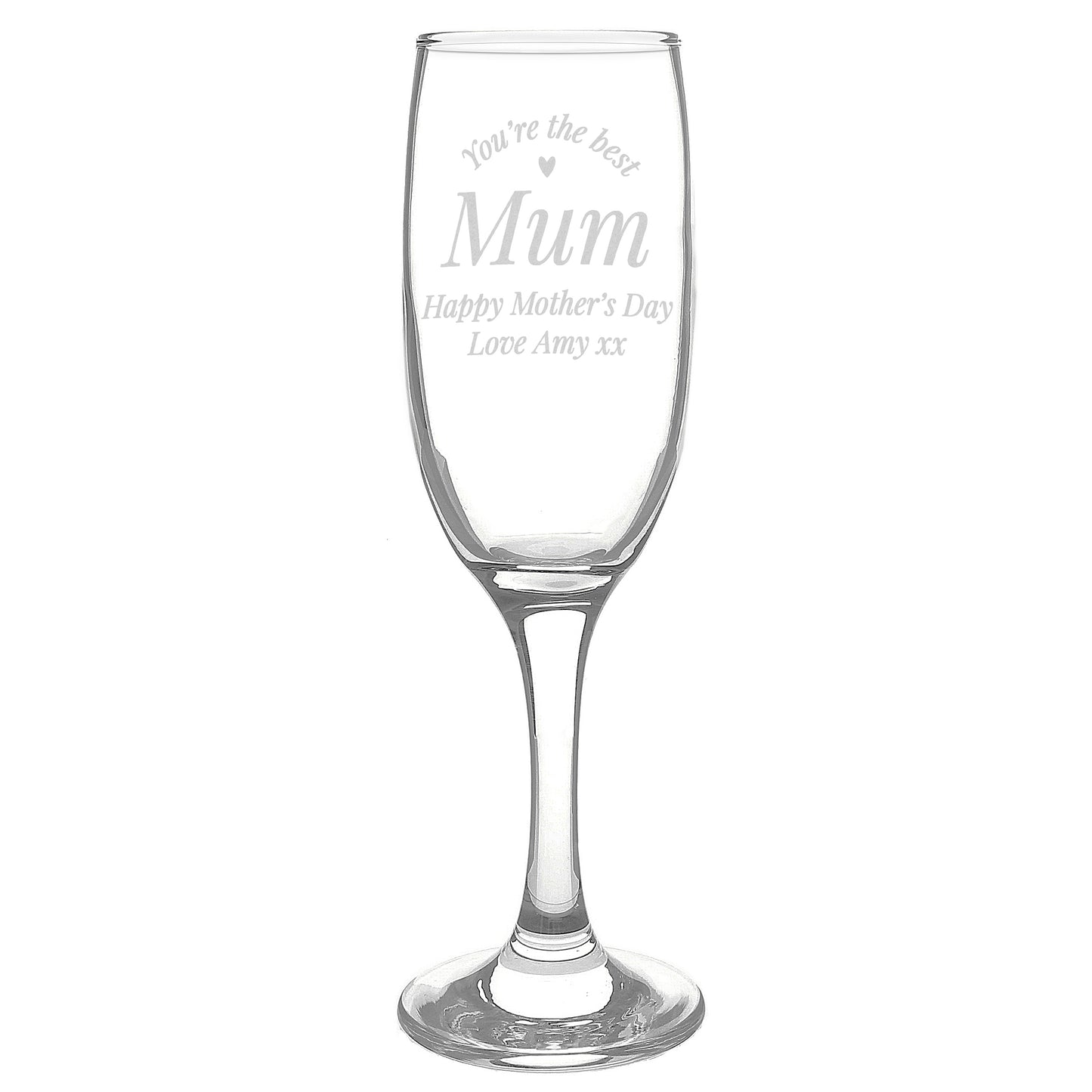 Personalised You Are The Best Flute Glass