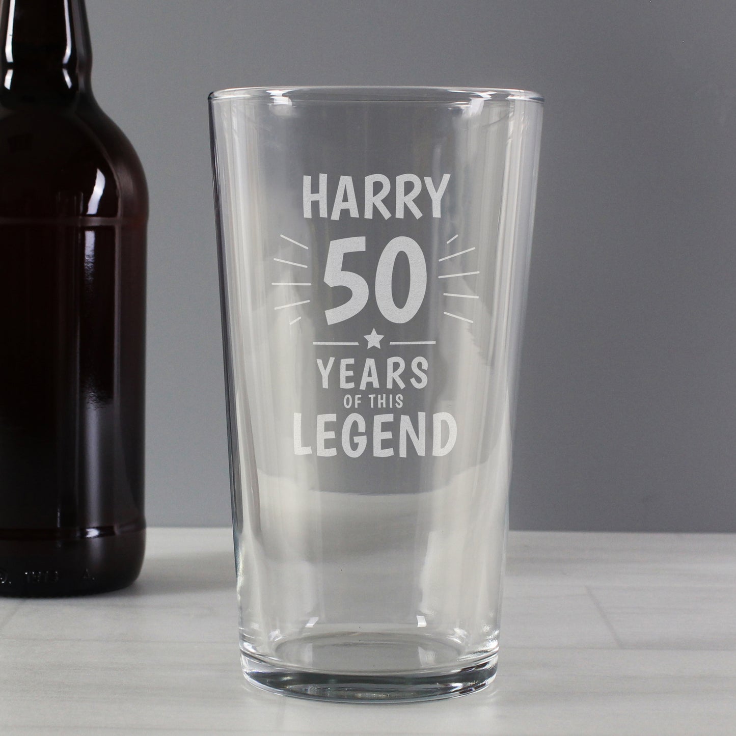 Personalised Years of This Legend Birthday Pint Glass