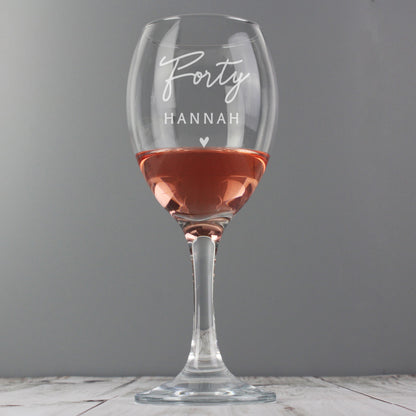 Personalised Big Age Wine Glass