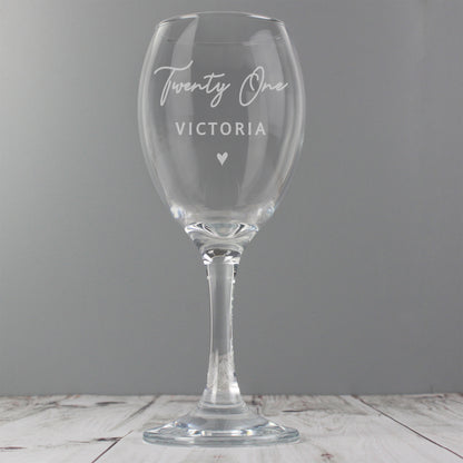 Personalised Big Age Wine Glass