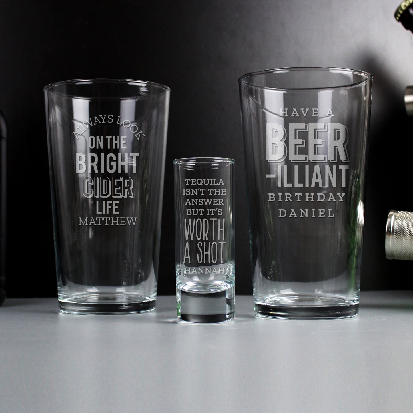 Personalised Beer-Illiant Birthday Pint Glass