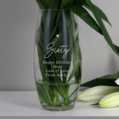 Personalised Big Age Bullet Vase