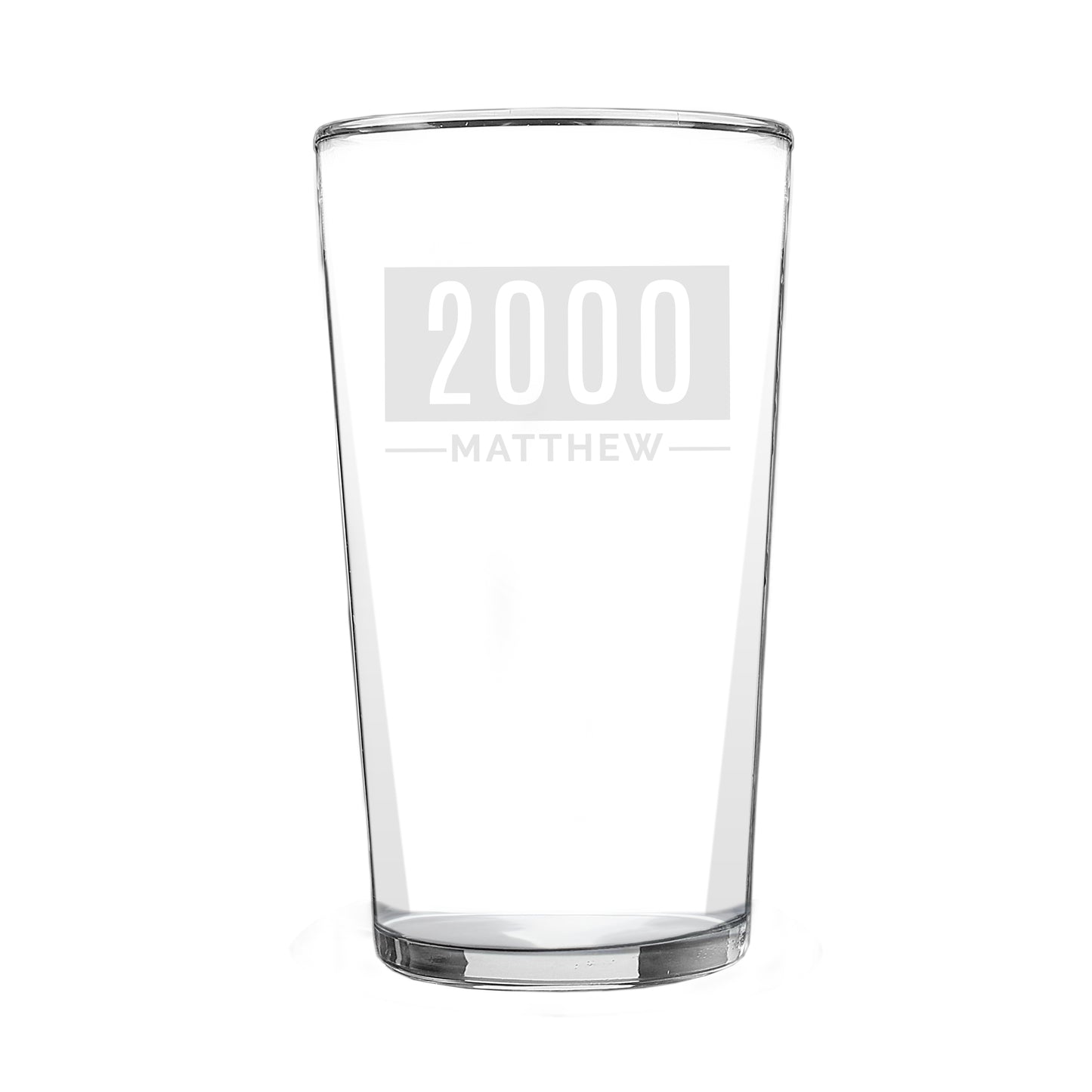 Personalised Name & Date Pint Glass