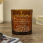 Personalised Wild Flowers Amber Glass Candle