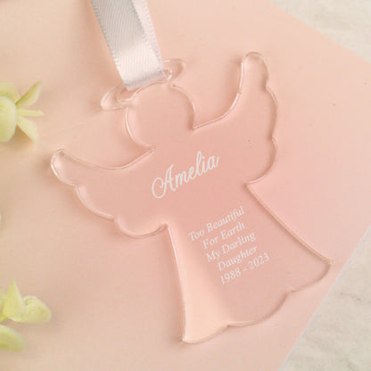 Personalised Acrylic Angel Decoration