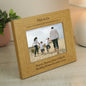 Personalised Formal 6x4 Landscape Oak Finish Photo Frame