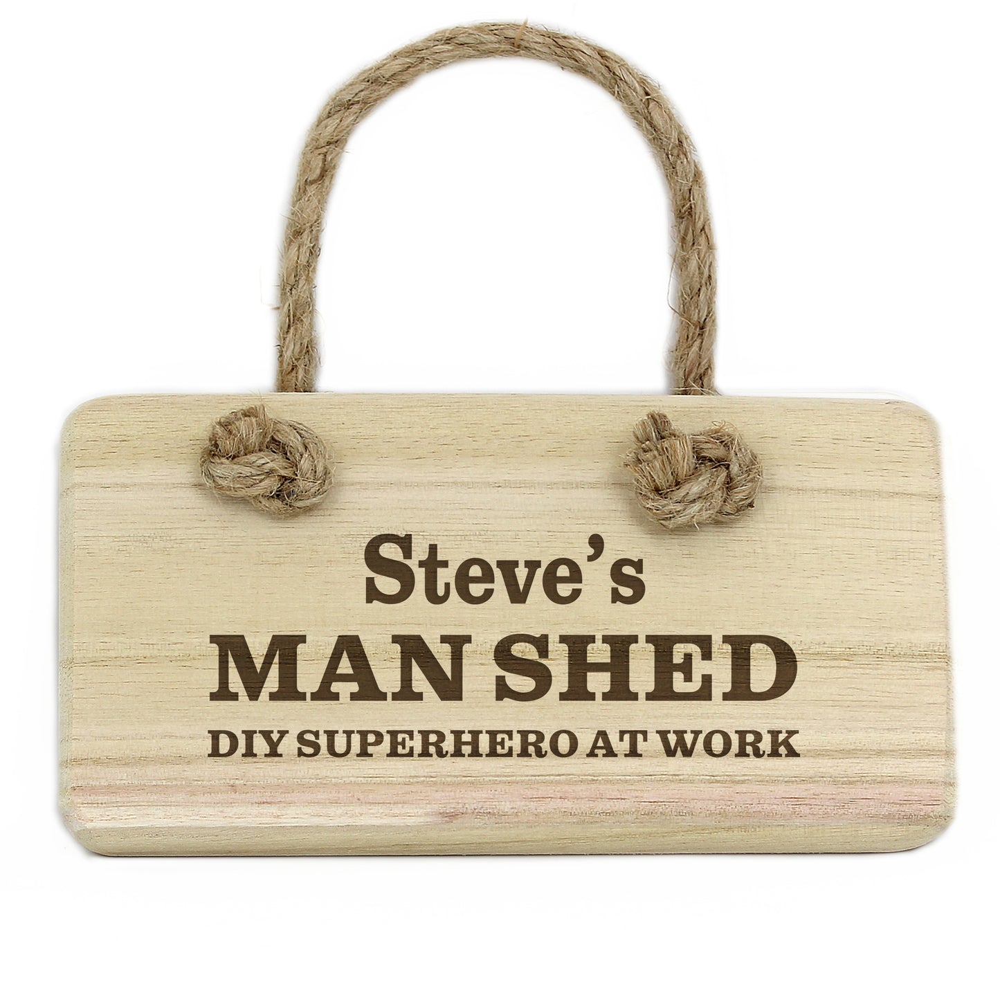 Personalised Man At Work Wooden Sign