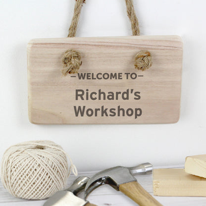 Personalised Welcome To... Wooden Sign