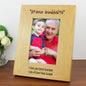 Personalised Oak Finish 6x4 Great Grandchild Photo Frame