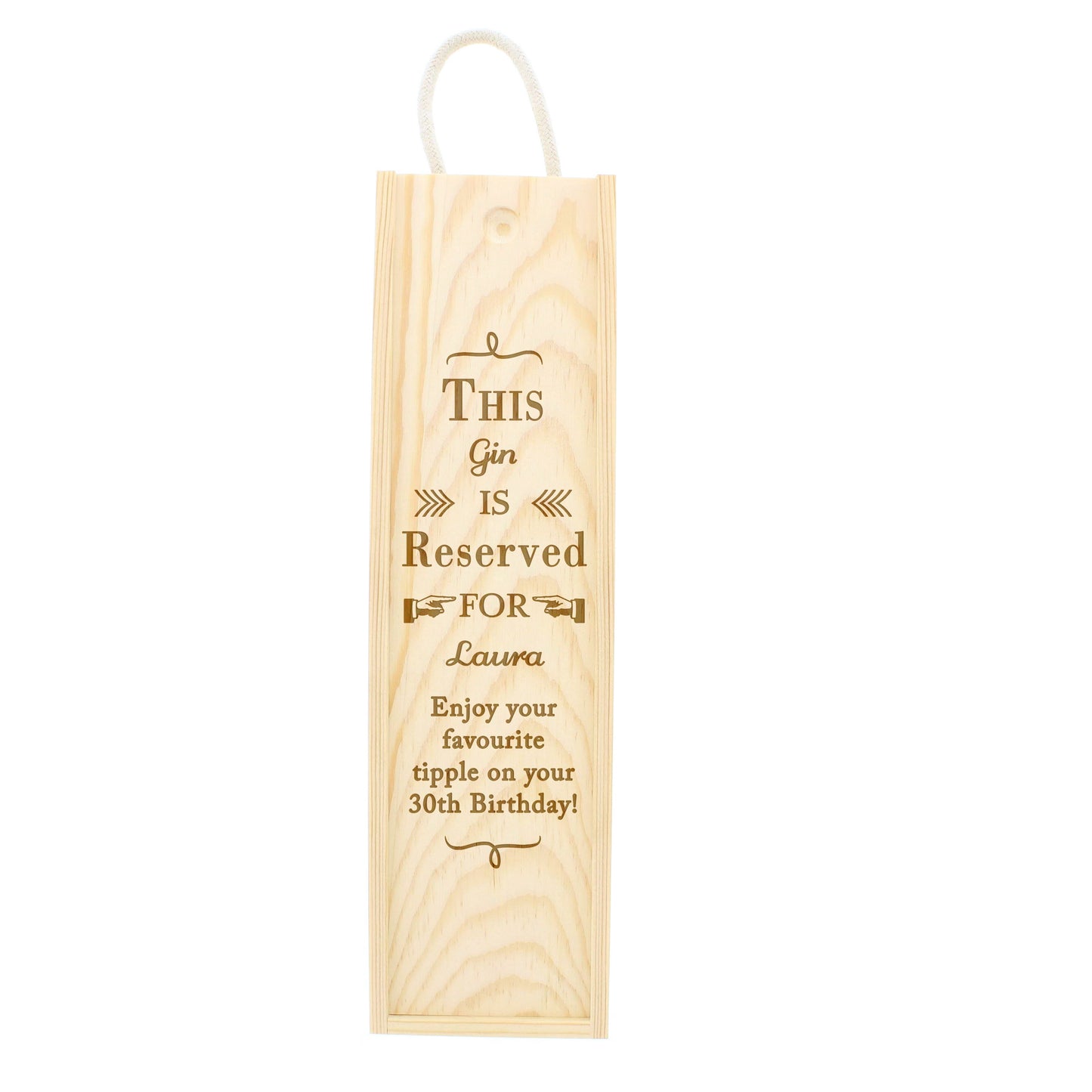 Personalised Reserved For Wooden Wine Bottle Box